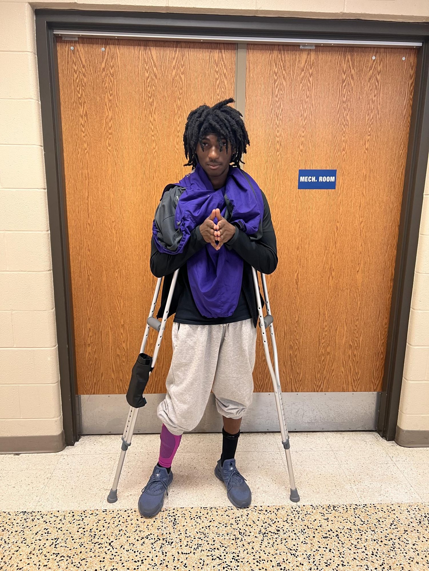 Soccer, track star starts long recovery from grisly injury