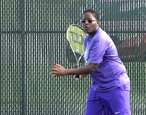 Senior Cameron Fields is playing No. 1 singles for the Pirates this year. // Photo by T. DiGrispino