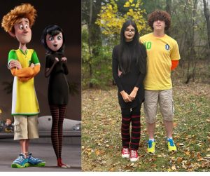 Alicia Martinez and Pedro Hoefferle-Anaya are dressing up like Mavis and Johnny from Hotel Transylvania for Halloween. 