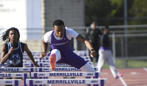 Keon Strong clears a hurdle in a recent meet.