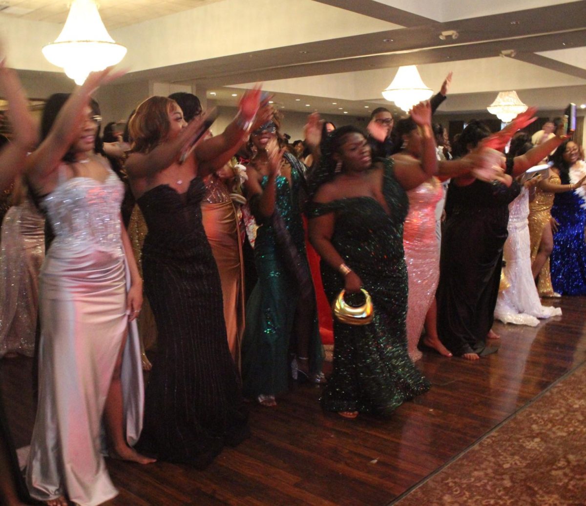 Students dance at last year's prom.